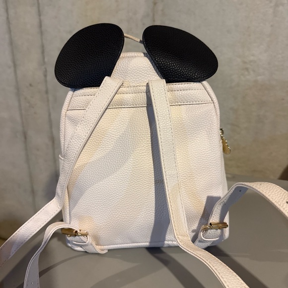 Disney White & Black Mickey Mouse Ear Backpack